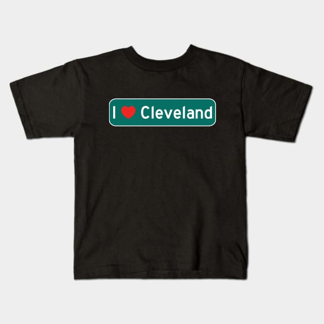 I Love Cleveland! Kids T-Shirt by MysticTimeline